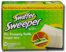 SWEEPER SWIFFER PAD REFILL DRY DISP 16/BX (BX) - Sweepers